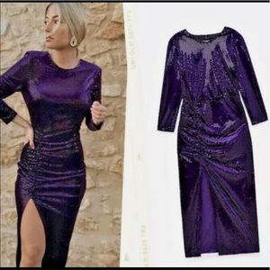 NWT Zara Sparkly velvet dress